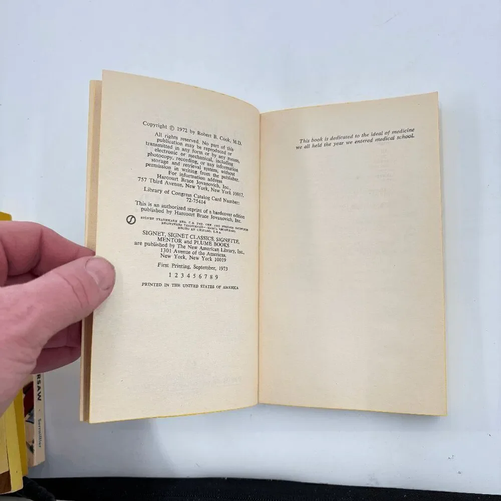The Year of the Intern - by‎ Robin Cook - First Signet Print Paperback VTG 1973